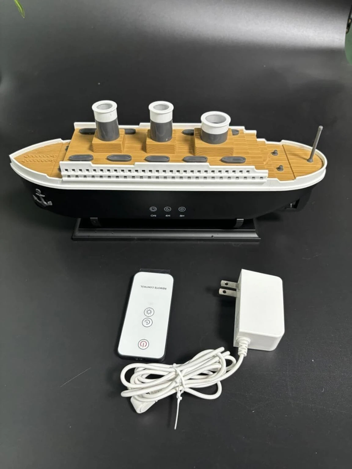 Titanic ship humidifer with Remote Aromatherapy Diffuser Steamship Humidifier 7 Light 2 Mist Mode Air Humidifiers for Bedroom, Essential Oil Diffuser