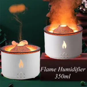 Ultrasonic Essential Oil Humidifier Volcano Aromatherapy Machine Spray Jellyfish Air Flame Humidifier Diffuser