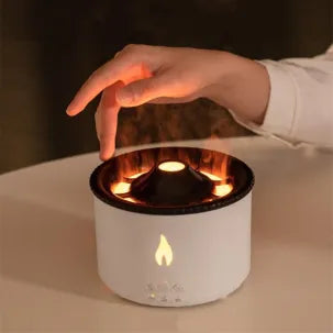 Ultrasonic Essential Oil Humidifier Volcano Aromatherapy Machine Spray Jellyfish Air Flame Humidifier Diffuser