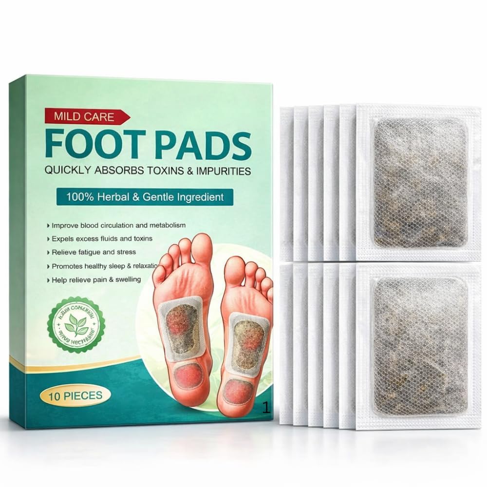 Foot patch Herbal And Gentle Ingredient Detox Foot Pads (10 pieces) Natural Ingredients for Sleep Aid Pain Relief Toxin Removal