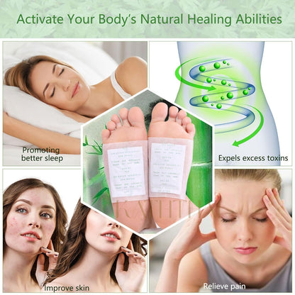 Foot patch Herbal And Gentle Ingredient Detox Foot Pads (10 pieces) Natural Ingredients for Sleep Aid Pain Relief Toxin Removal