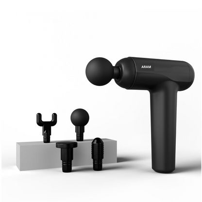 Aram Neo Gun massager Silicone Head, 4000mAh Battery, Pain Relief, Deep Tissue Full Body Gun Massager