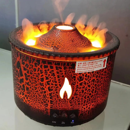 Ultrasonic Essential Oil Humidifier Volcano Aromatherapy Machine Spray Jellyfish Air Flame Humidifier Diffuser