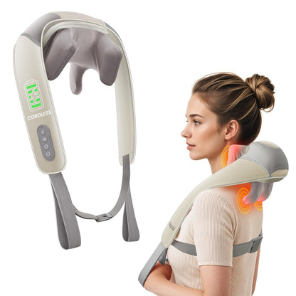 Aram 4D Deep Massage for Neck and Shoulder with Heat, Shiatsu Kneading
