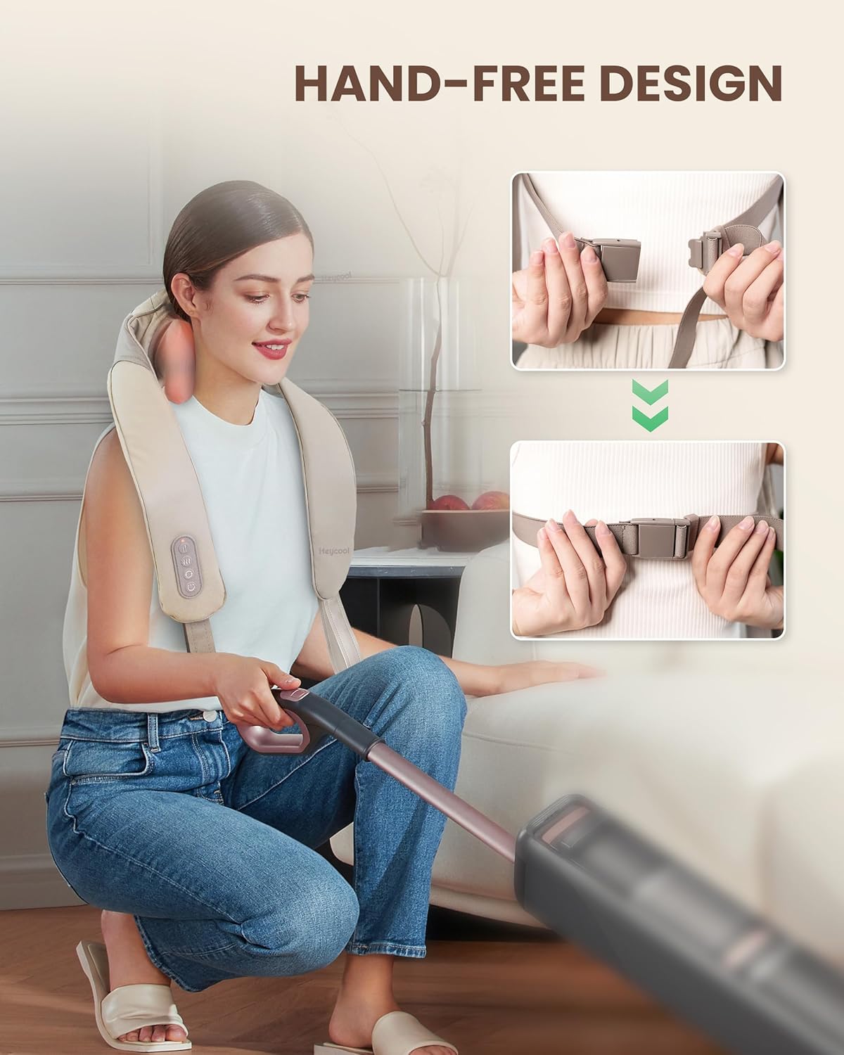 Aram 4D Deep Massage for Neck and Shoulder with Heat, Shiatsu Kneading
