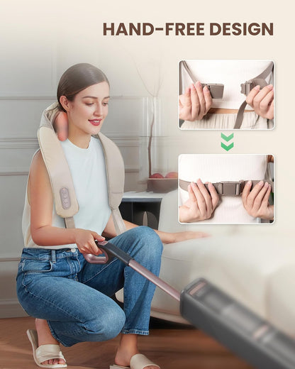 Aram 4D Deep Massage for Neck and Shoulder with Heat, Shiatsu Kneading