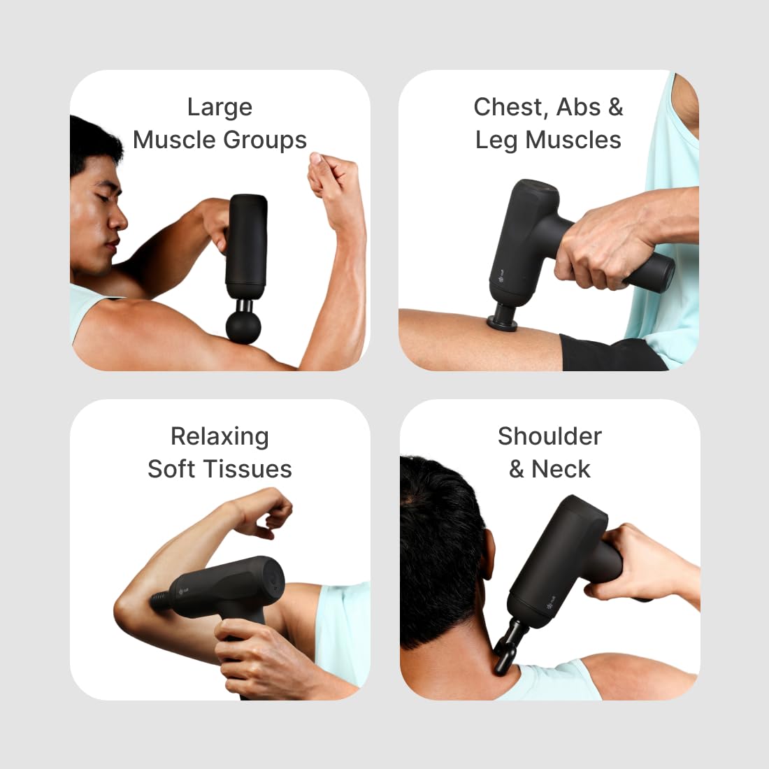 Aram Neo Gun massager Silicone Head, 4000mAh Battery, Pain Relief, Deep Tissue Full Body Gun Massager