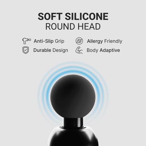 Aram Neo Gun massager Silicone Head, 4000mAh Battery, Pain Relief, Deep Tissue Full Body Gun Massager