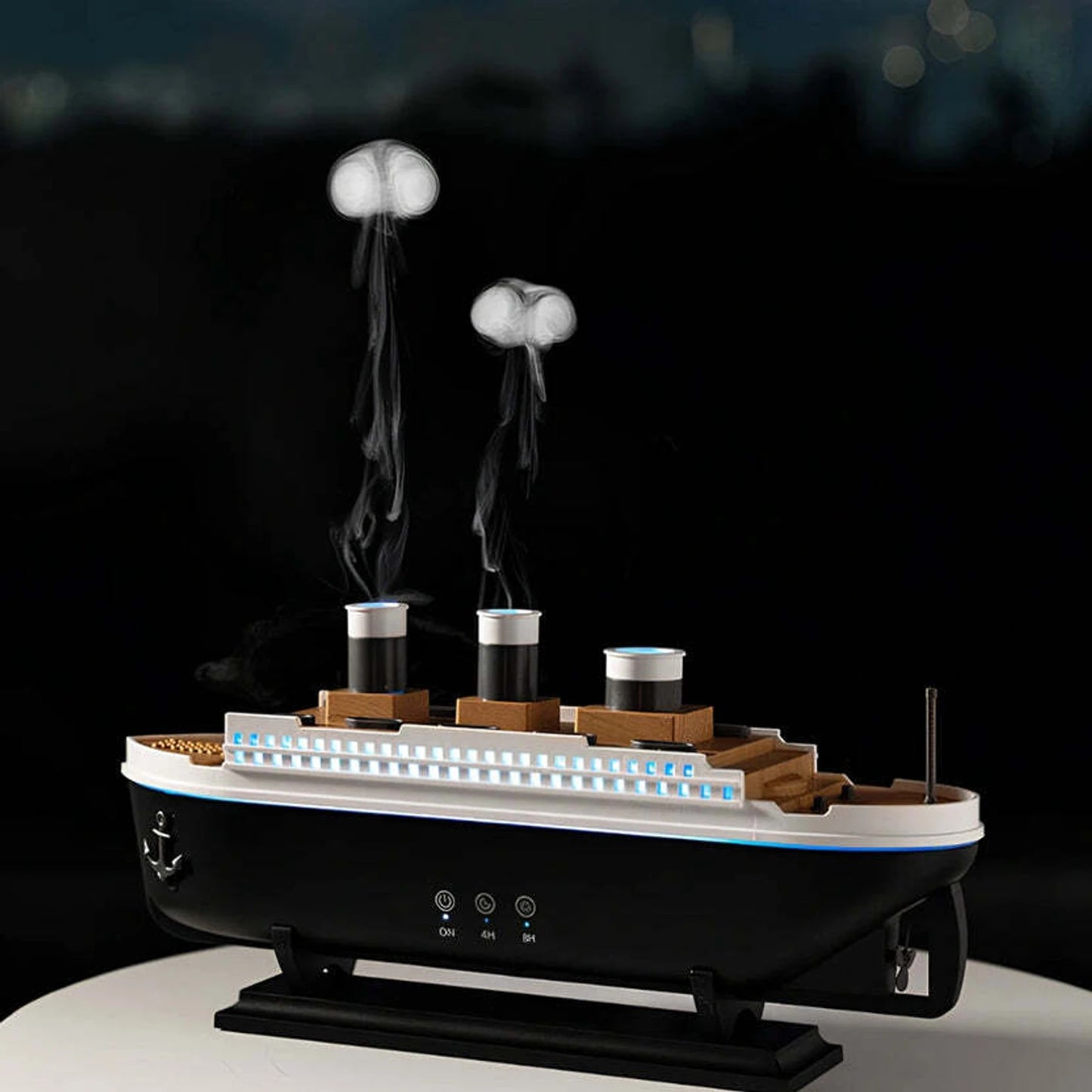 Titanic ship humidifer with Remote Aromatherapy Diffuser Steamship Humidifier 7 Light 2 Mist Mode Air Humidifiers for Bedroom, Essential Oil Diffuser