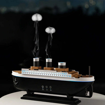 Titanic ship humidifer with Remote Aromatherapy Diffuser Steamship Humidifier 7 Light 2 Mist Mode Air Humidifiers for Bedroom, Essential Oil Diffuser