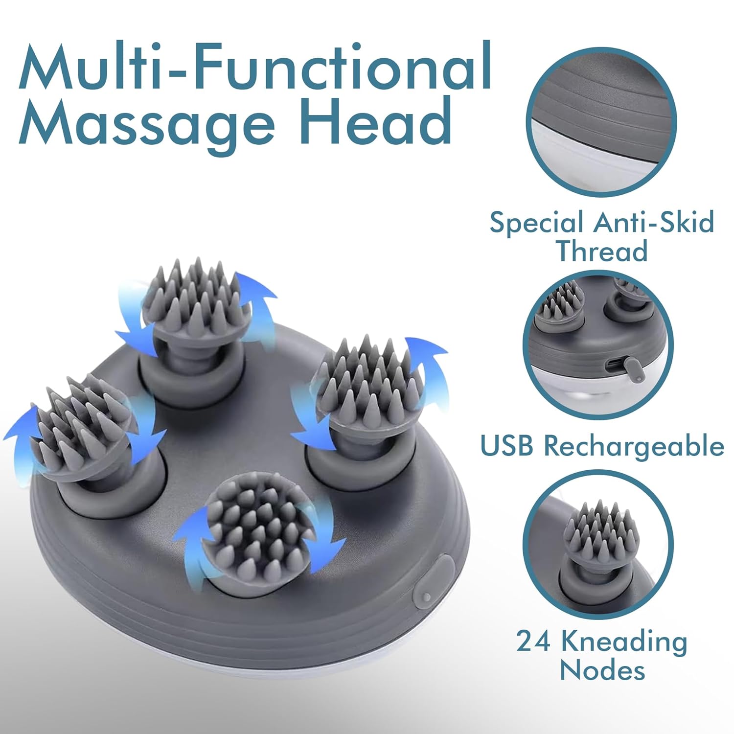 Aram Head Massager For Scalp | Rechargeable Electric Scalp Massager For Hair Growth |